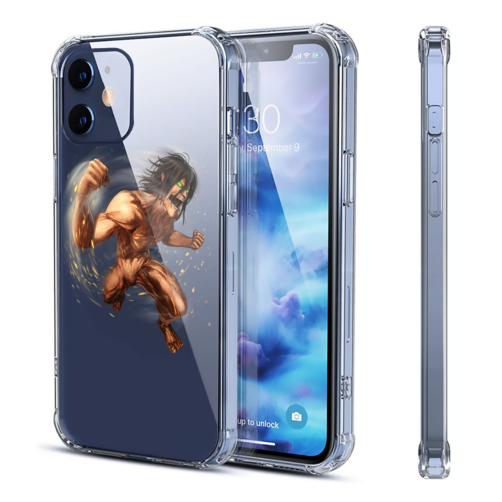 （画像用） 進撃の巨人 Attack on Titan 【iPhone 12シリーズ対応】透明スマホケース（クリアソフトケース）